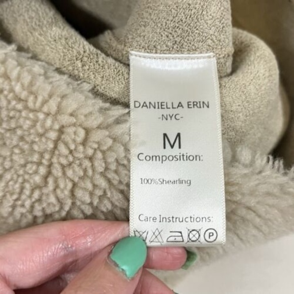 Daniella Erin NYC Womens Shearling Jacket Coat - Picture 3 of 8